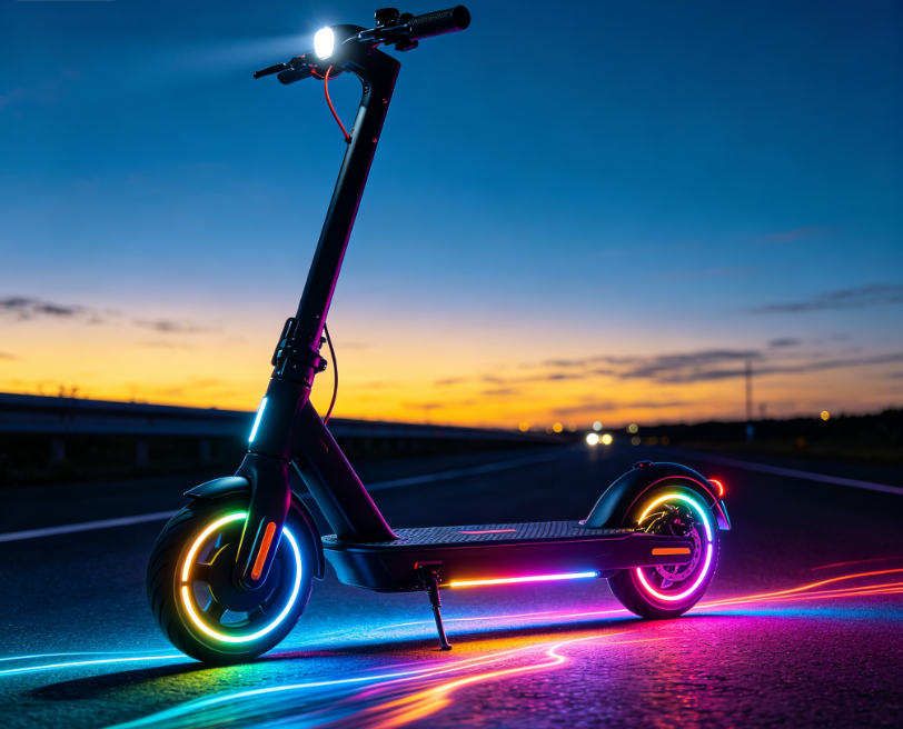 电动滑板车定制氛围灯效果图